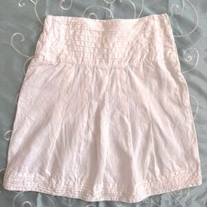LE PHARE de La baleine 100% linen Italian made white mini skirt size 8
